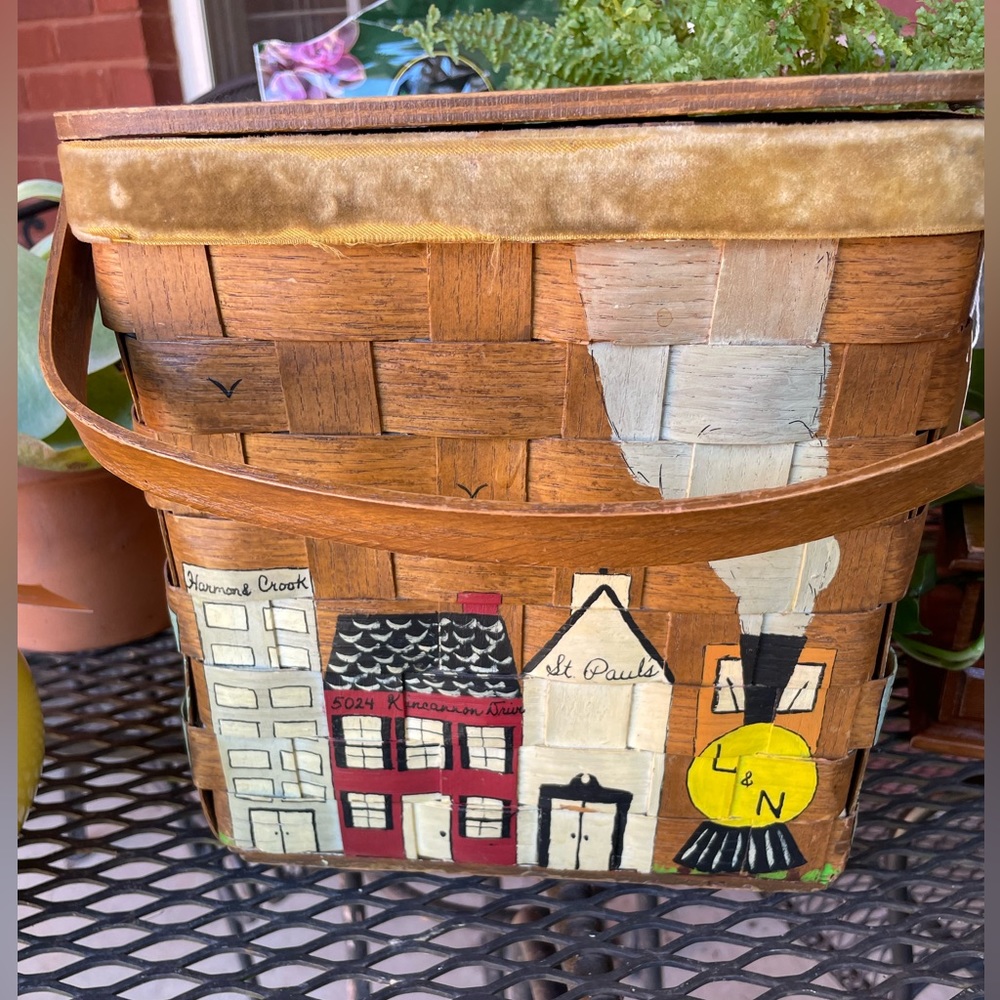Vintage Boho Basket purse Basketville, Vermont